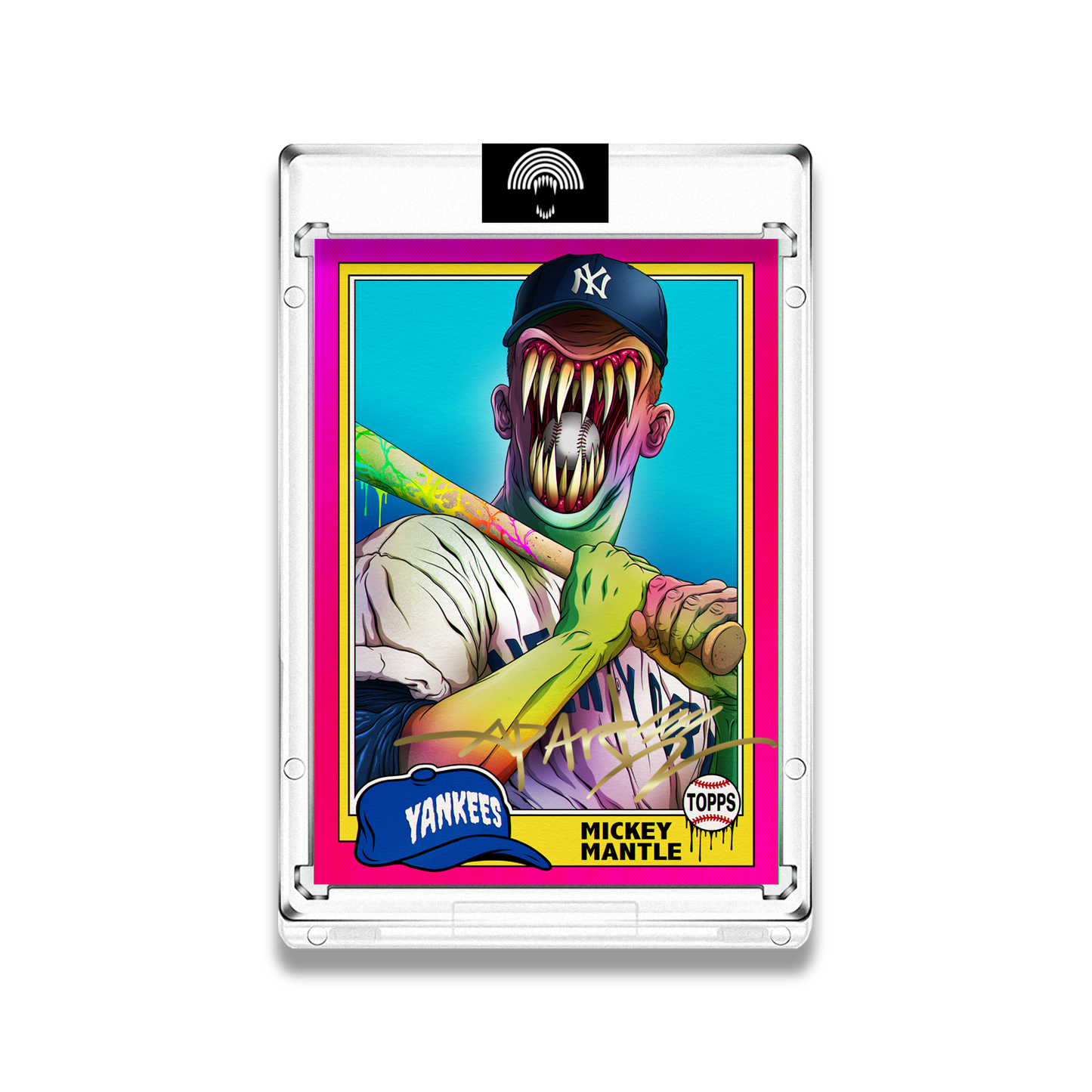 Alex Pardee Artist Autos // Mickey Mantle - Edition of 15