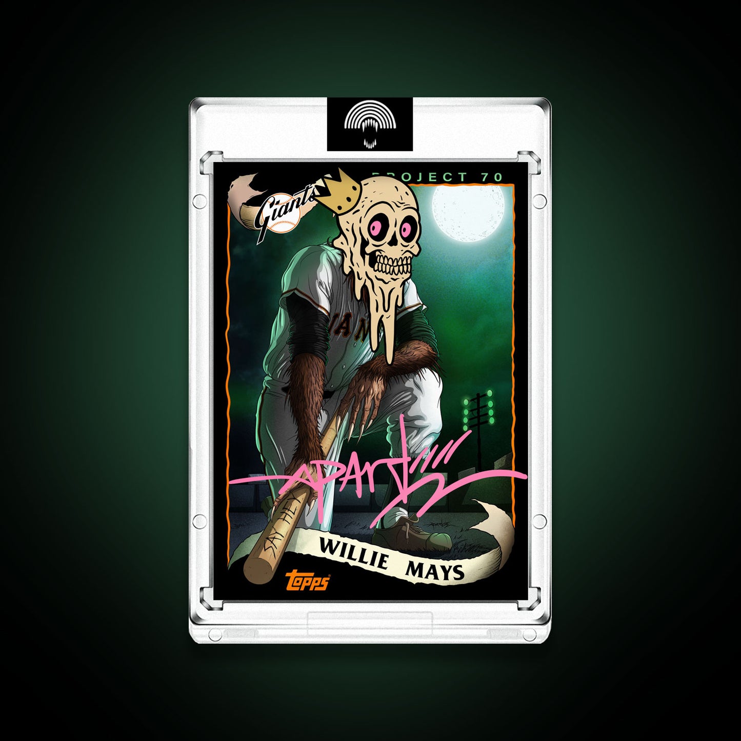 Alex Pardee Artist Autos // Willie Mays - Hand Embellished