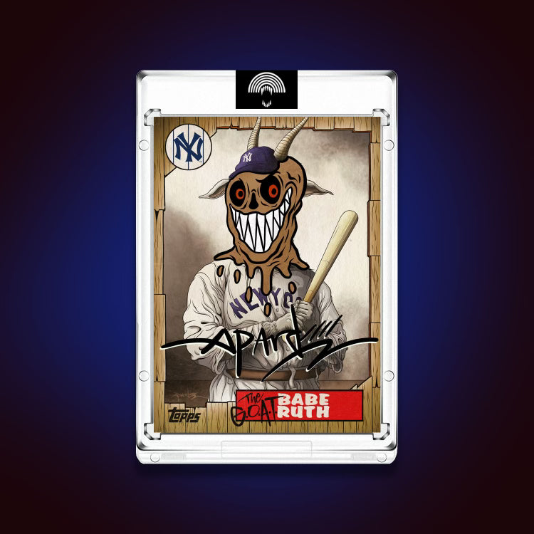 Alex Pardee Artist Autos // Babe Ruth - Hand Embellished