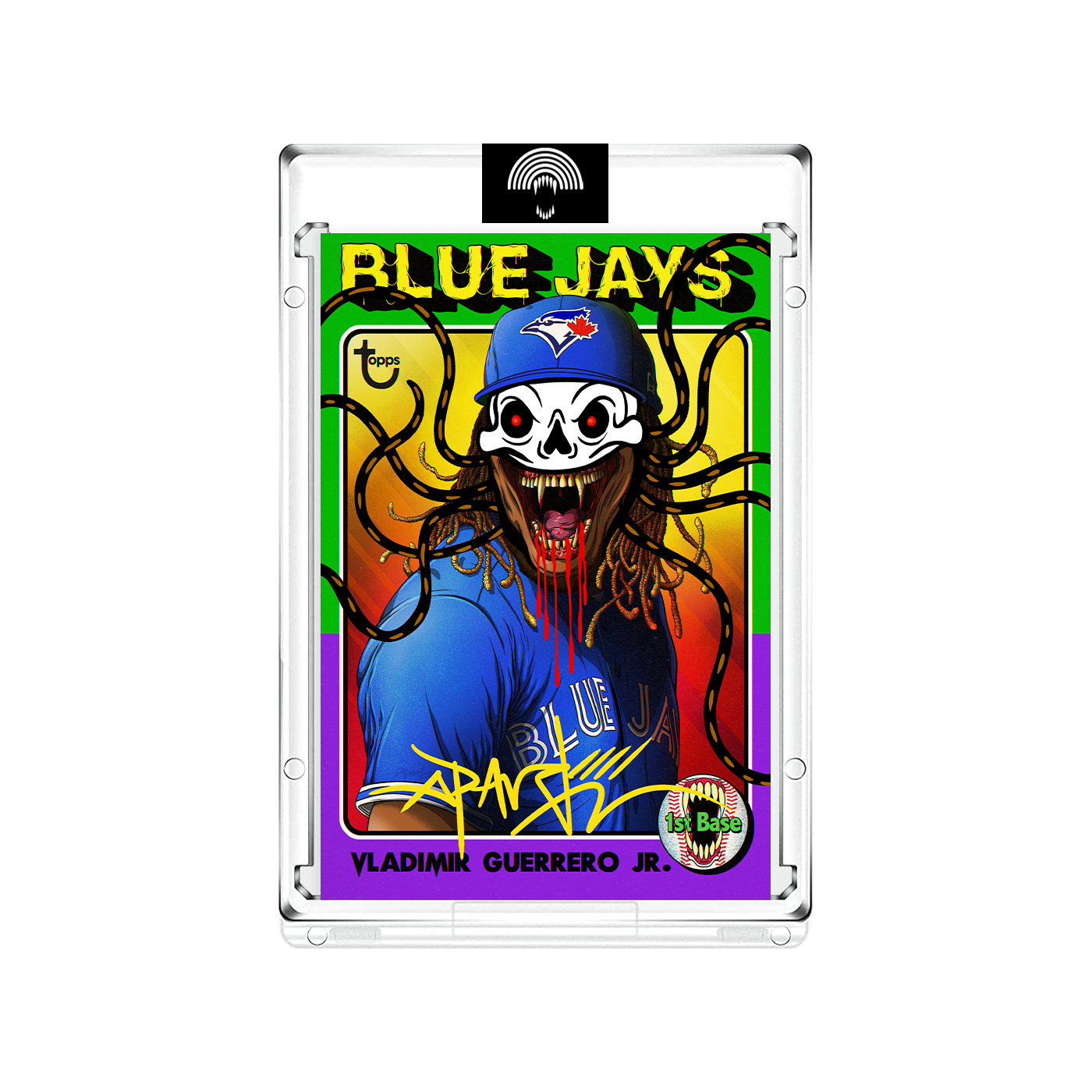 Alex Pardee Artist Autos // Vladimir Guerrero Jr. - Hand Embellished